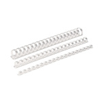Spirala za koričenje pvc 8mm 100/1 bela