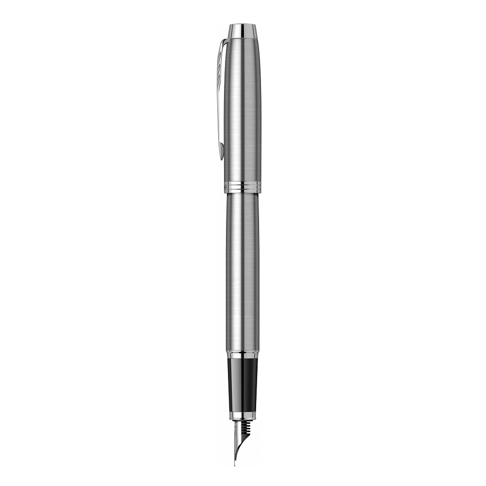 1554_capacz Parker poklon SET IM Stainless Steel CT - Hemijska olovka + Nalivpero - Slika 1
