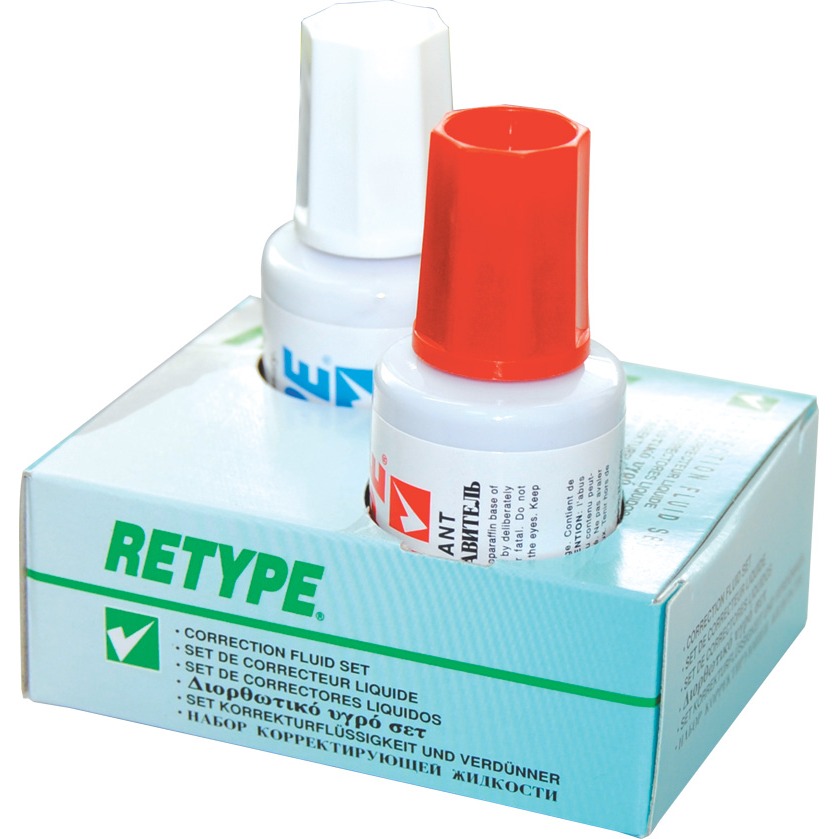 img20078-1.jpg Korektor + razređivač solvent set 1/2, 20 ml, Retype original - Slika 1
