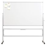 Bela magnetna tabla dvostrana 100x140, na stalku sa točkićima - Slika 2